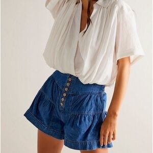 We the Fleur Denim shorts